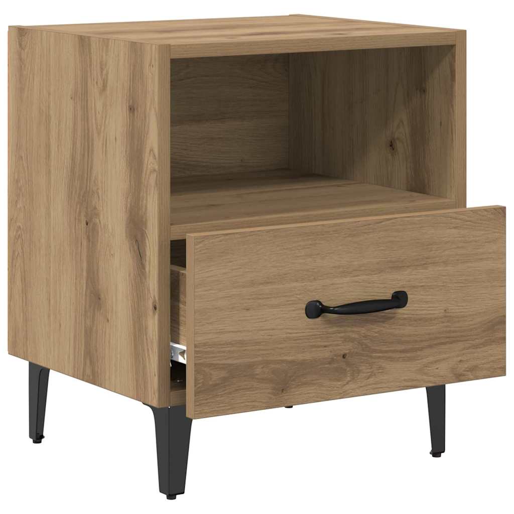 Bedside Cabinet with Drawer 2 pcs Artisan oak 40 x 35 x 47.5 cm